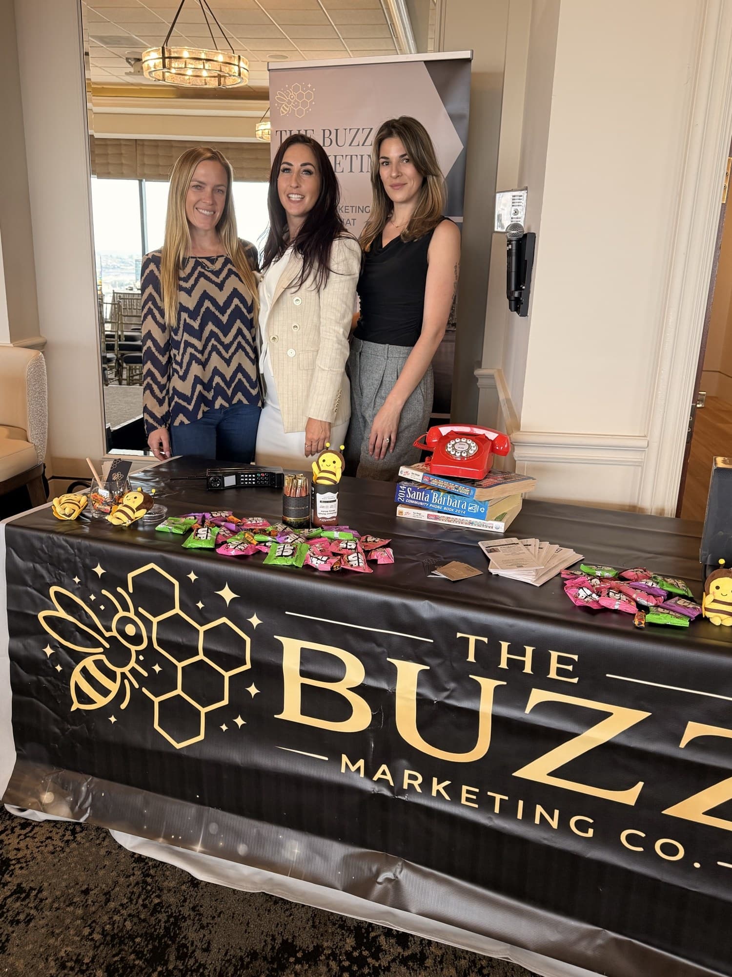 The Buzz Marketing Co team at a branded event booth